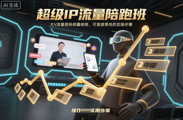 超级IP流量陪跑班,大V流量密码倾囊相授,可直接落地的实操步骤-伯乐项目网