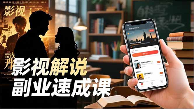 Tk影视解说副业速成课,软件安装、全流程实操、爆款预设,新手两周变现-伯乐项目网