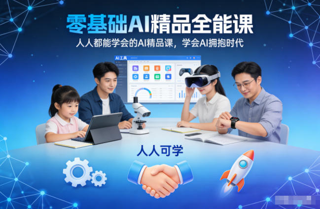零基础AI精品全能课,人人都能学会的AI精品课,学会AI拥抱时代-伯乐项目网